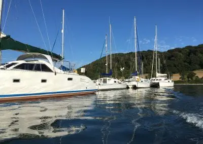 View down pontoon