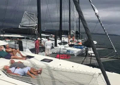 : RORC MOCRA racing cruising lightweight comfort power strength multihull catamaran