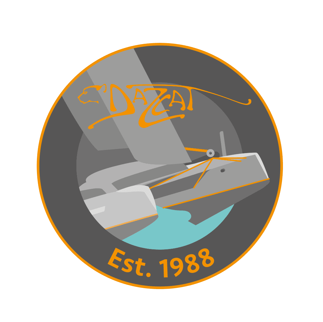 dazcat catamaran logo dazcat catamaran design innovative multihull fast light strong carbon