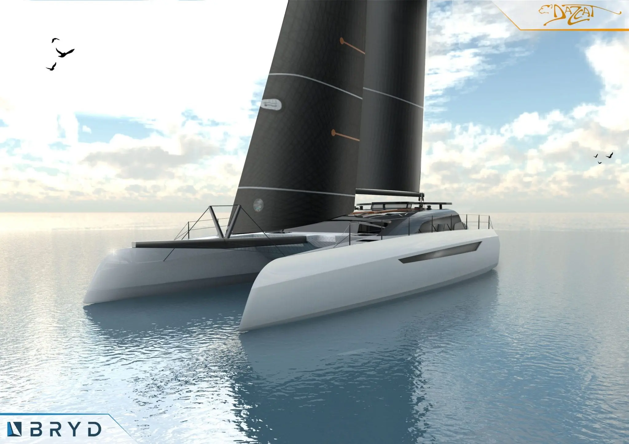 Dazcat 1895 eterior render dazcat 1895 racing cruising fast comfortable carbon lightweight strength
