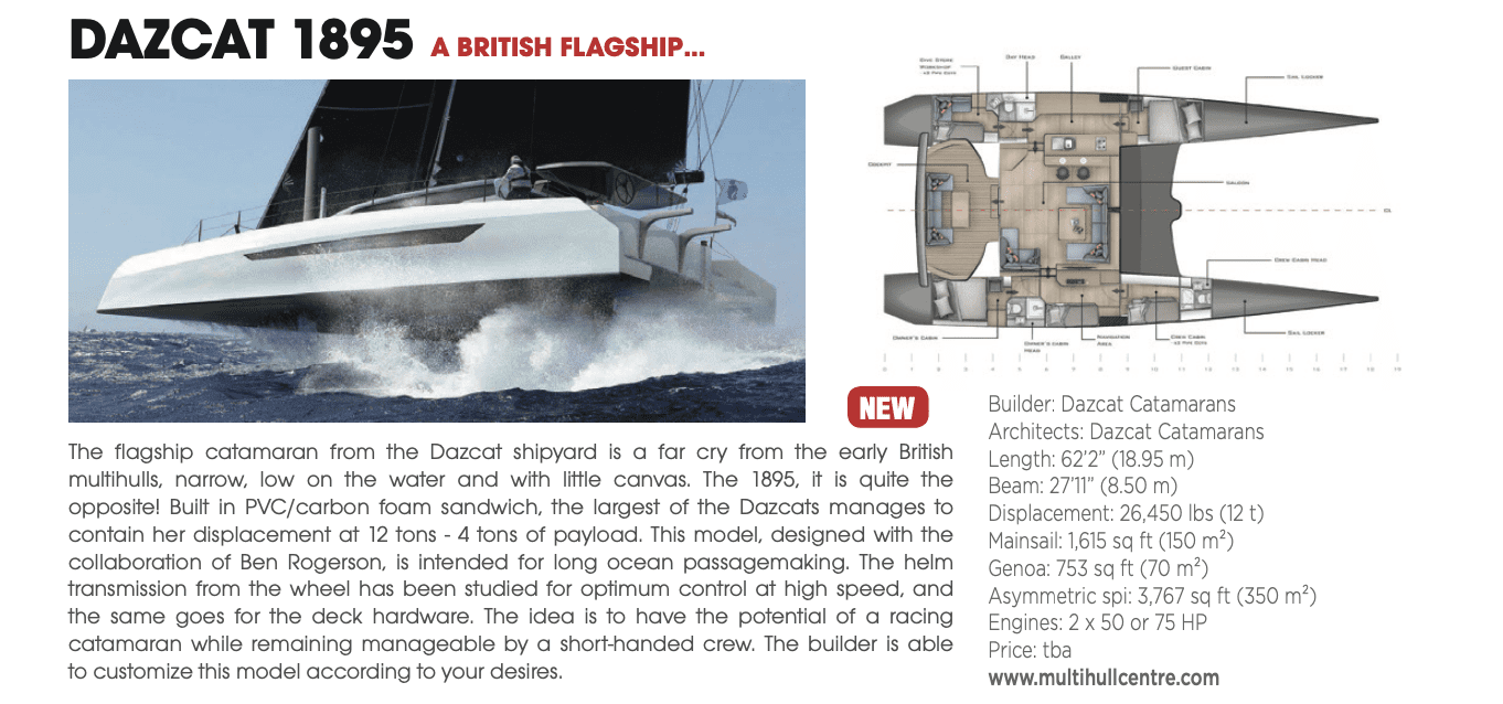 Dazcat 1895 in multihulls world buyers guide