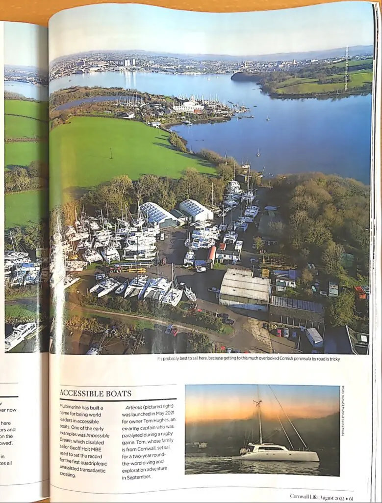 Cornwall Life Magazine profiles the Multihull Centre and Dazcats. p.3