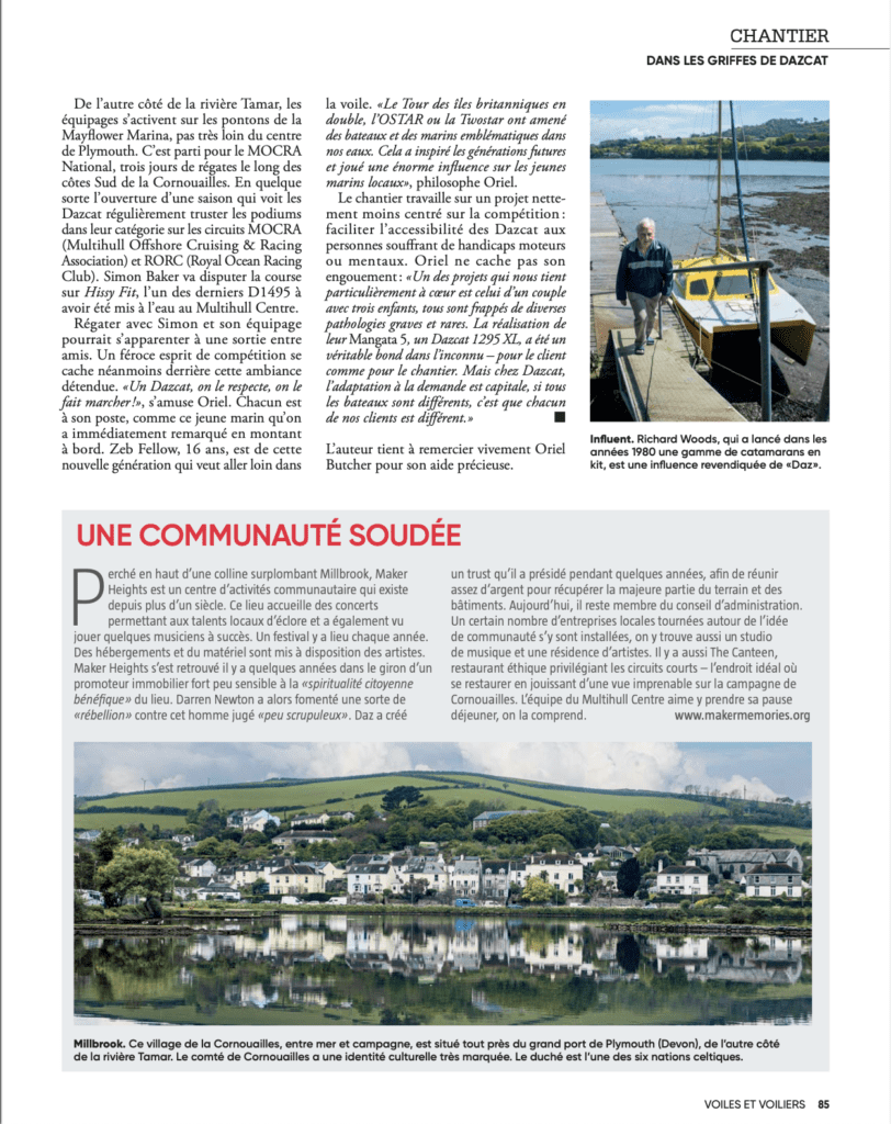 VOILES ET VOILIERS WRITE UP ON MULTIHULL CENTRE