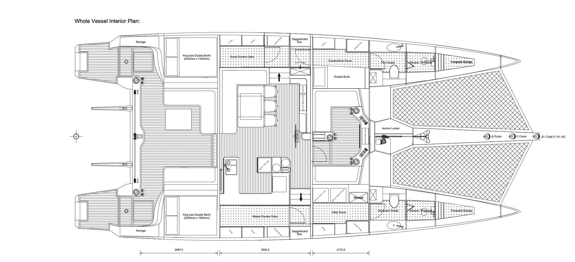 Dazcat Ocean Cruiser GA Dazcat Ocean Cruiser GA whole boat layout