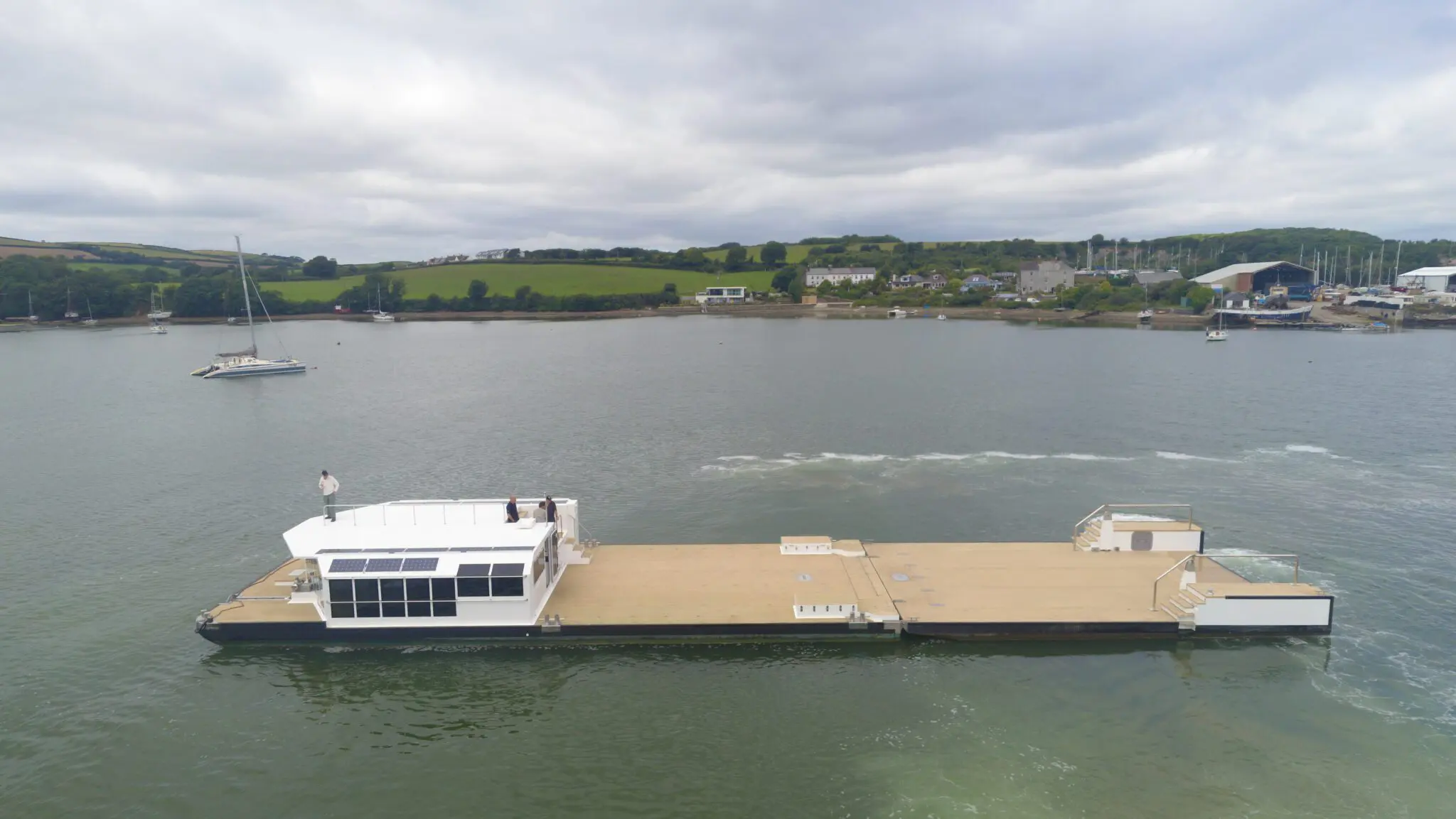 Motorised pontoon for sale Aerial view Motorised pontoon for sale