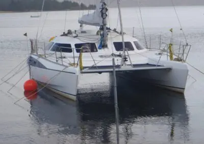 Shuttleworth Ocean Cheetah catamaran on mooring