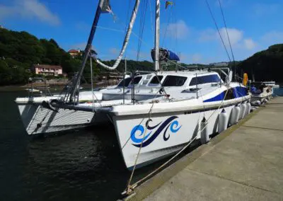 Echo, Woods Transit 11.2 for sale, moored multihull centre