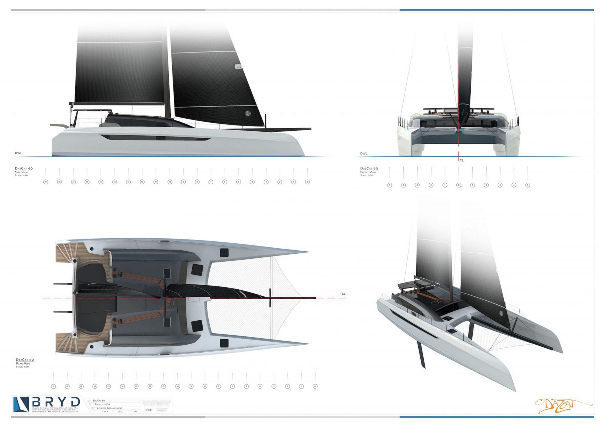 Dazcat 1895 fast comfortable safe cruising racing carbon lightweight catamaran