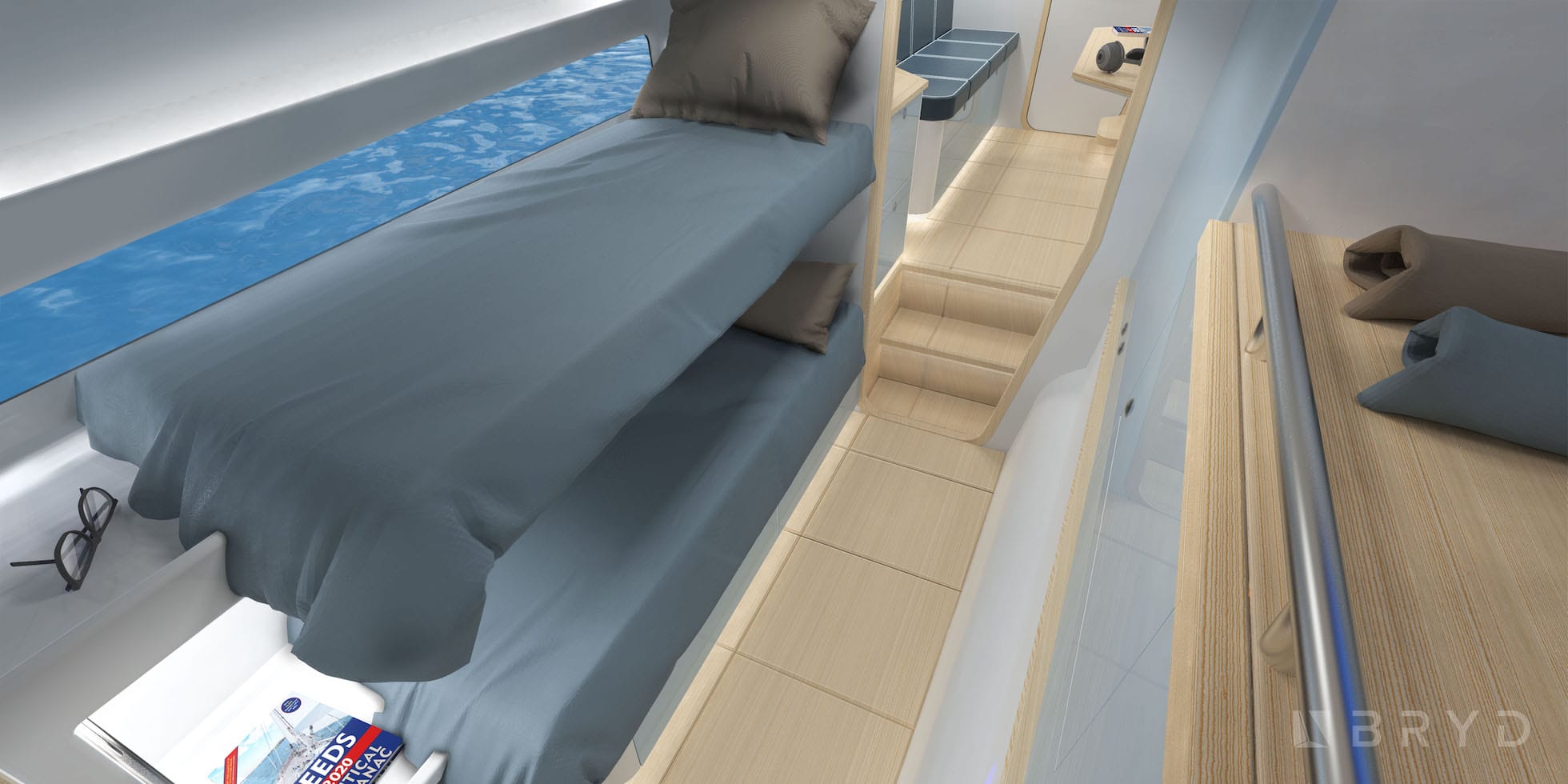 D1895 cabin option Dazcat 1895 fast comfortable safe cruising racing carbon lightweight catamaran