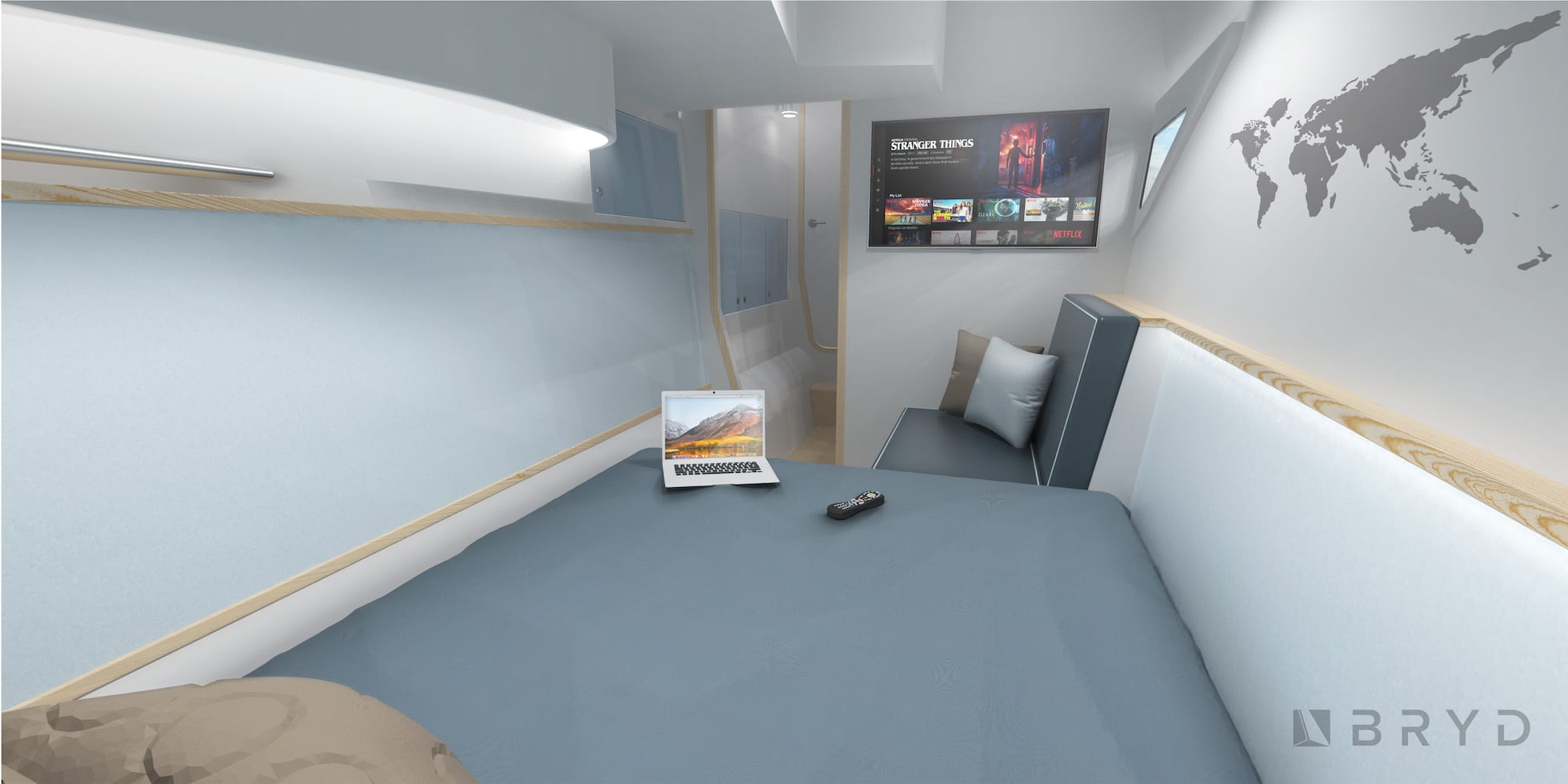 D1895 cabin 1 Dazcat 1895 fast comfortable safe cruising racing carbon lightweight catamaran