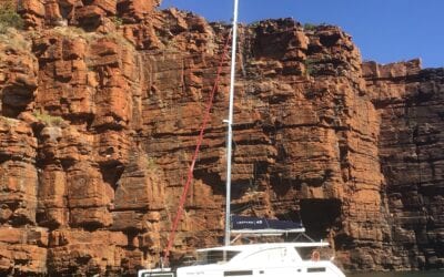 Slowly circumnavigating on a Leopard 48. But why’s it here and the owners in Australia?