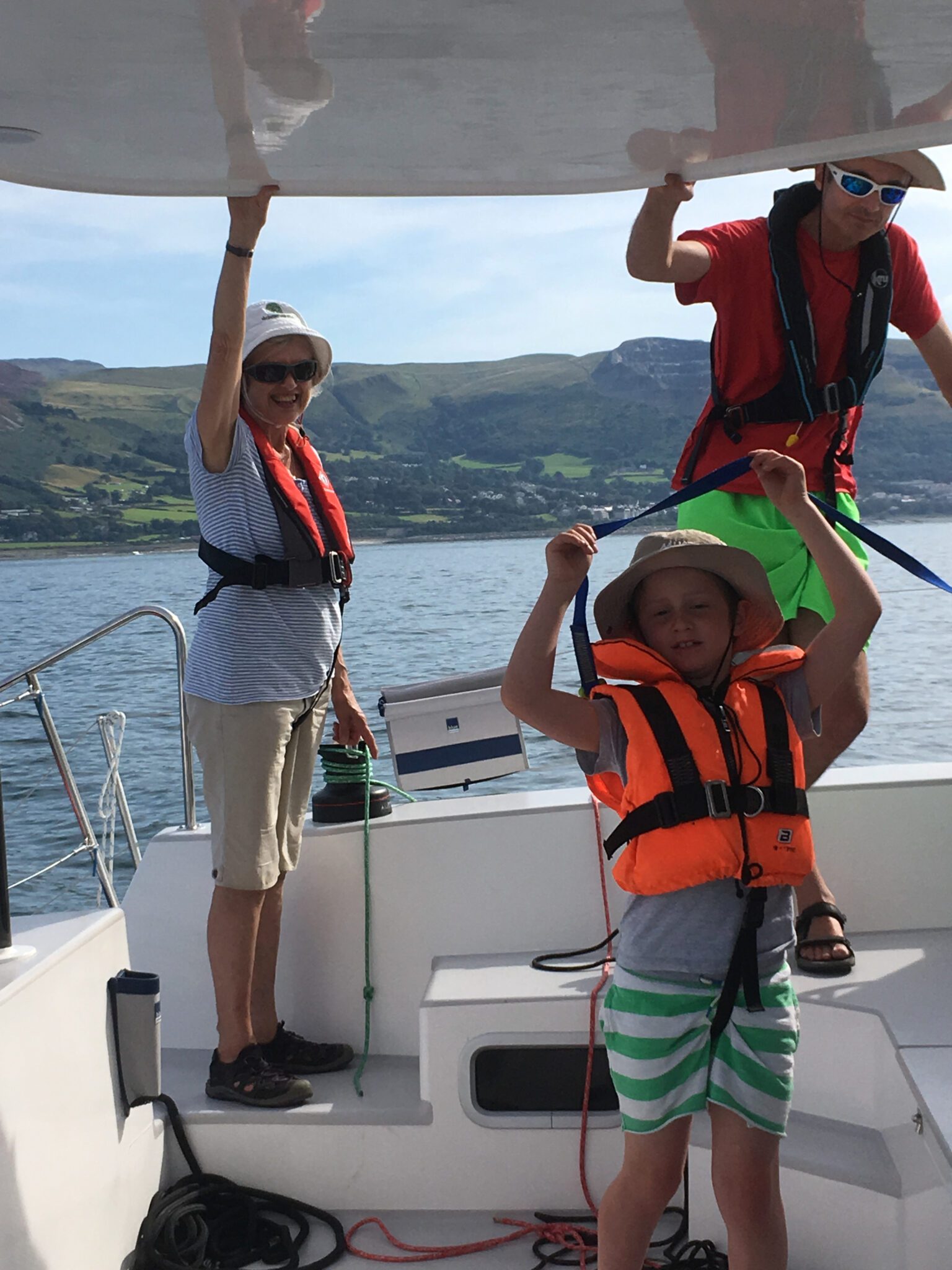 Youngest son at the helm. He is poorly verbally autistic