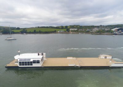 Aerial view Motorised pontoon for sale