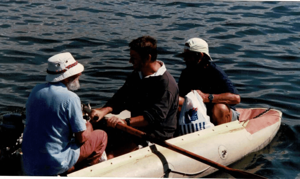 Crew of Hasty Lady being returned by Mike Butterfield