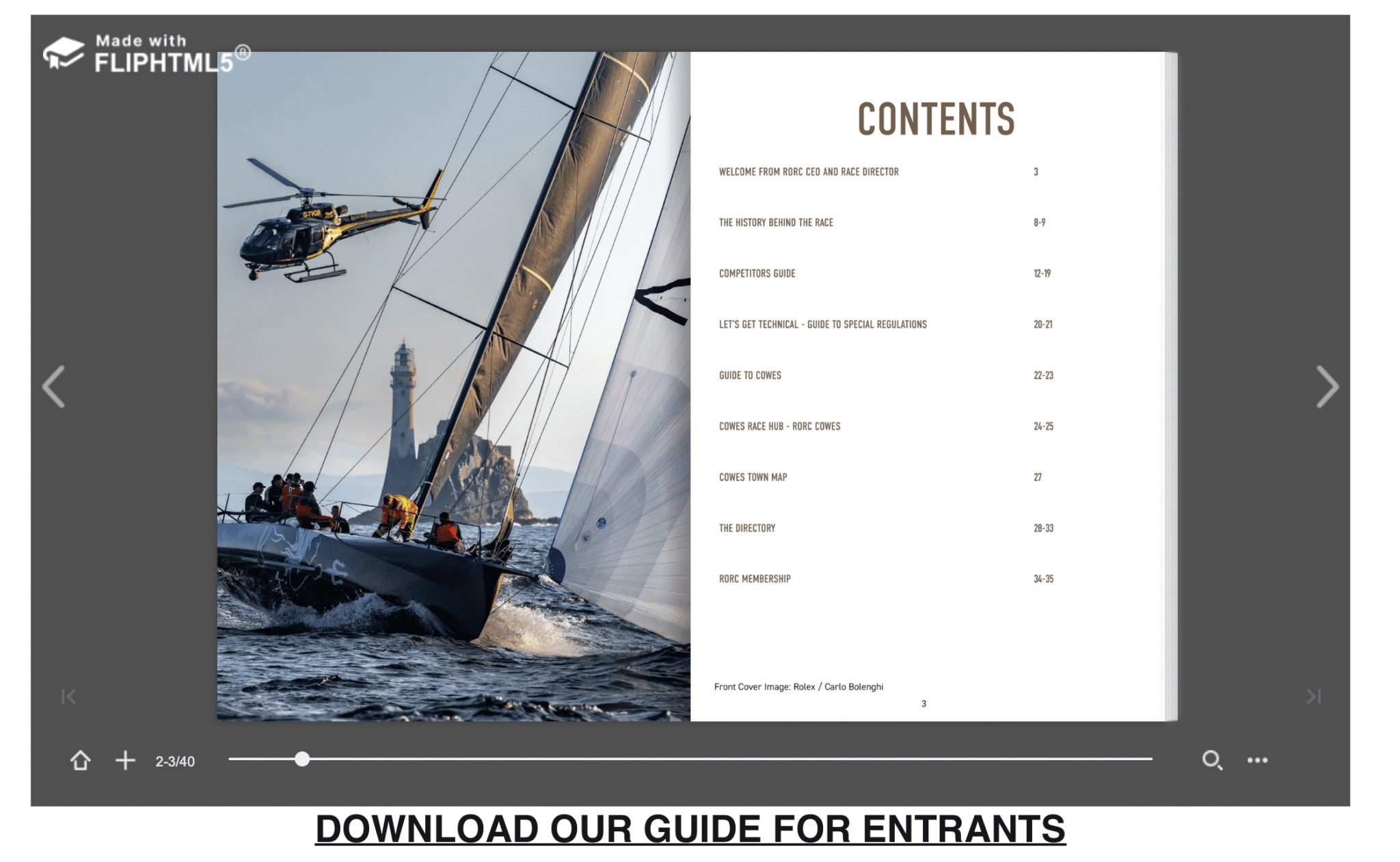 RORC ENTRANTS GUIDE TO THE FASTNET