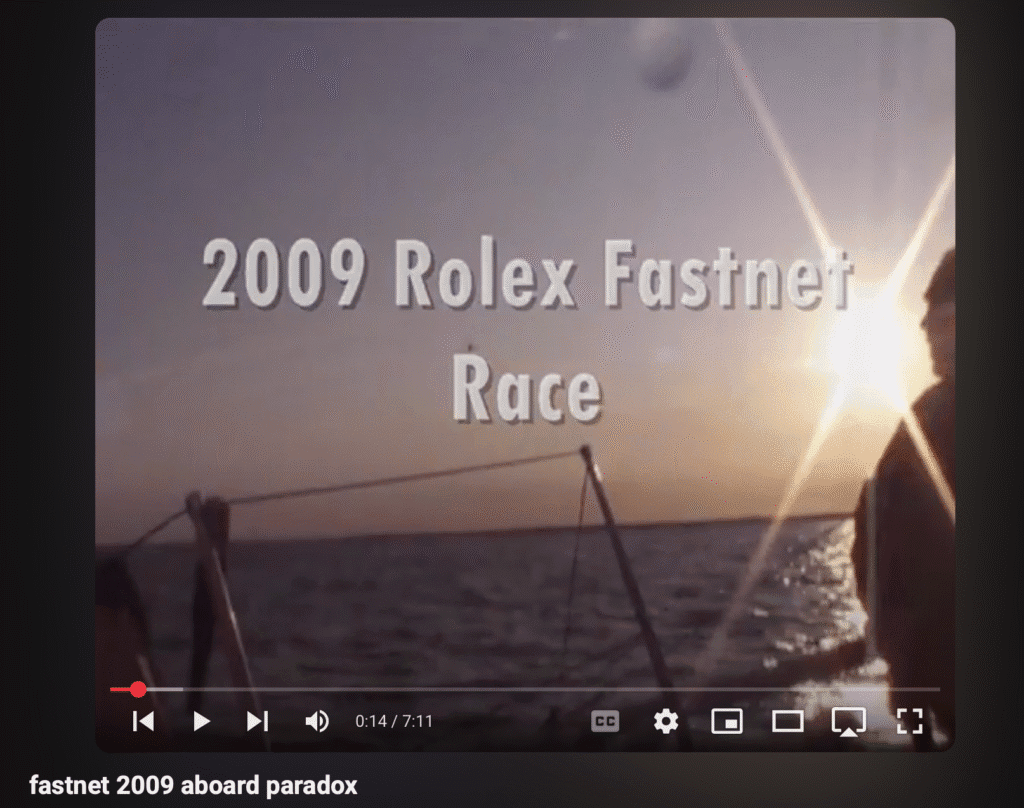 Video from onboard Paradox 2009 Fastnet race