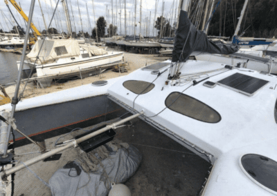 Dazcat 9.2m Razzmatazz for sale on the hard in Preveza